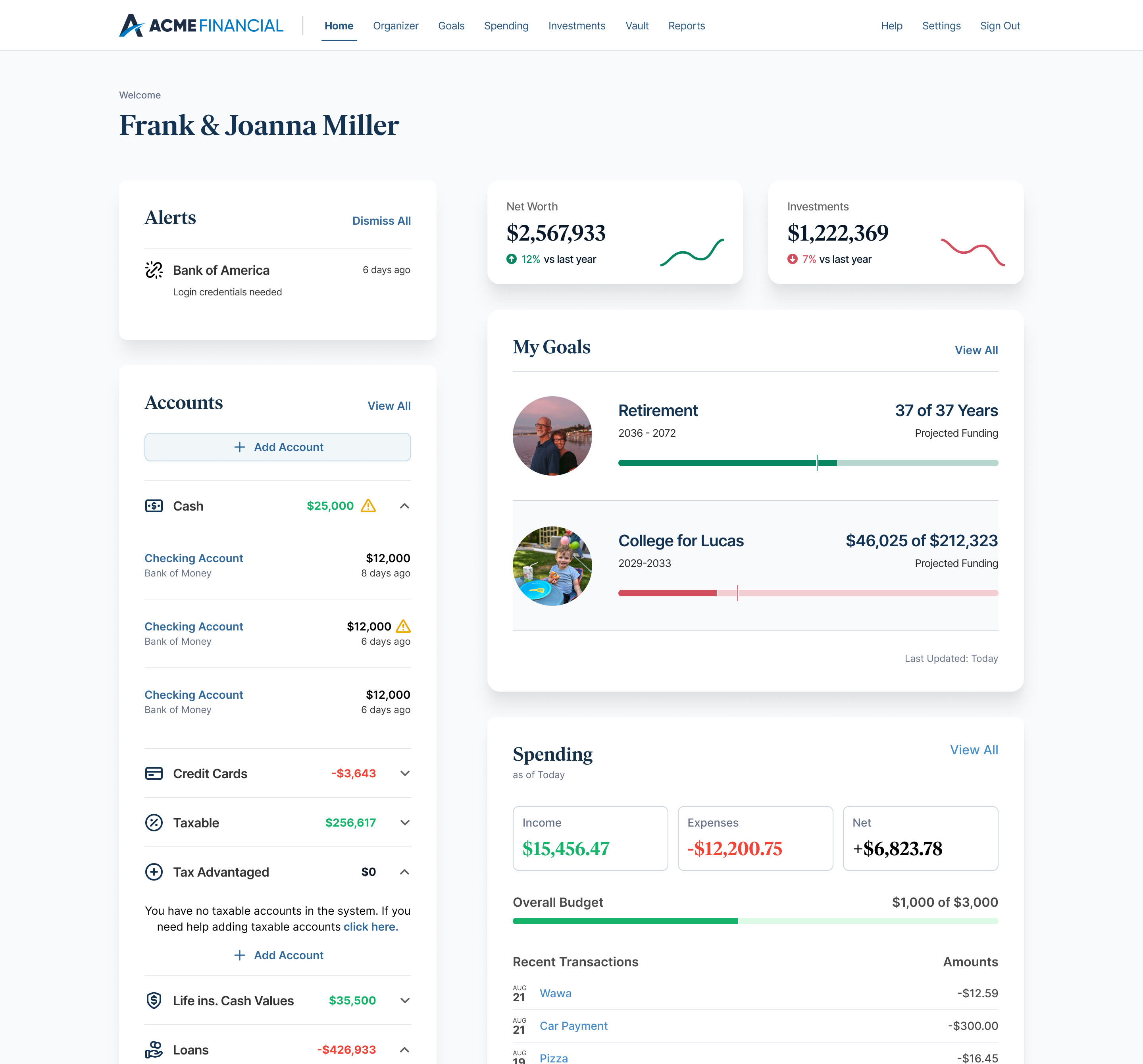 screenshot of eMoney Advisor